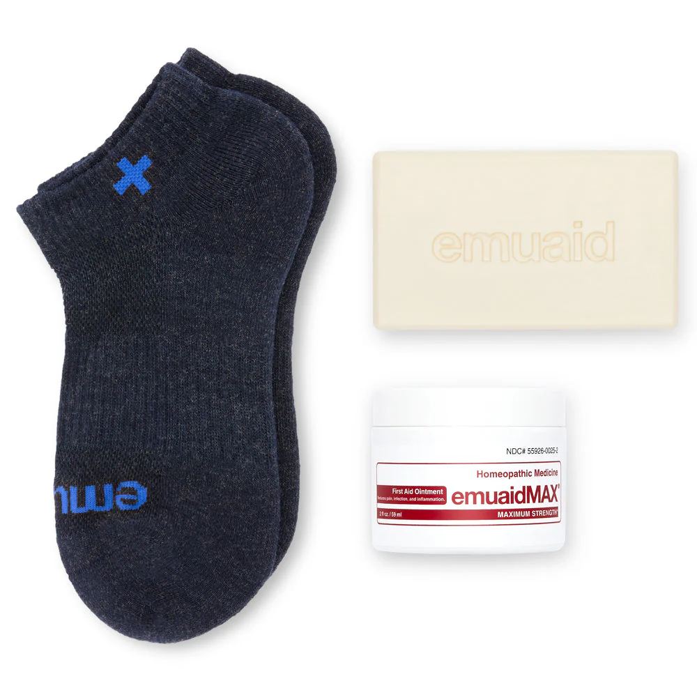 After putting the EmuAid on toenails for fungus, how do you keep it from getting wiped off by your socks?