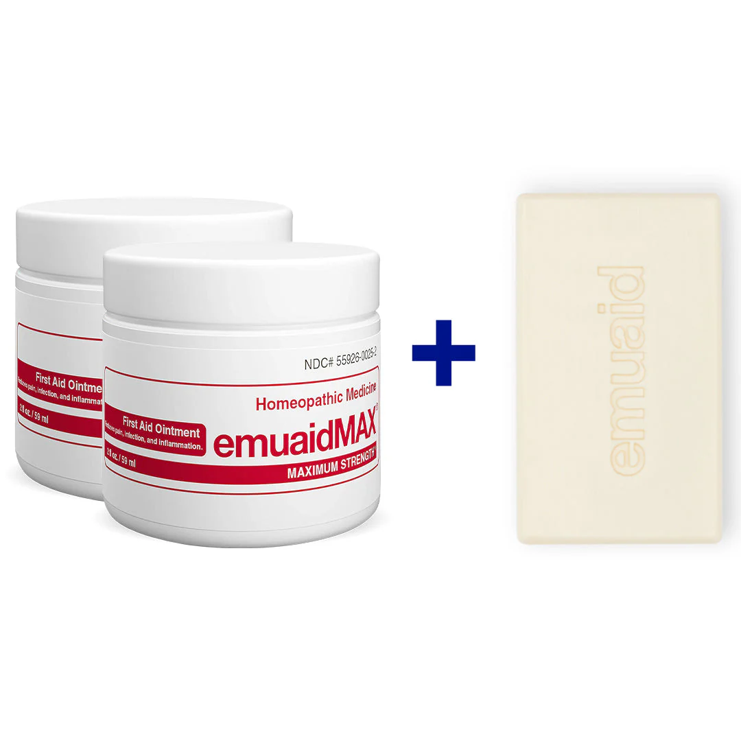 EMUAIDMAX® First Aid Ointment 2x2oz + FREE Soap EZG2 Questions & Answers